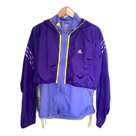 ADIDAS Supernova Hooded Windbreaker running jacket 2 pcs purple womens sz XL EUC - Picture 1 of 13